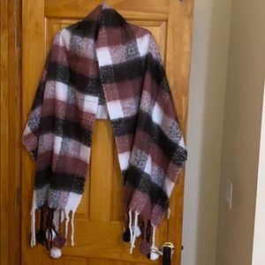 BCBGMAXAZRIA scarf with Pom-poms